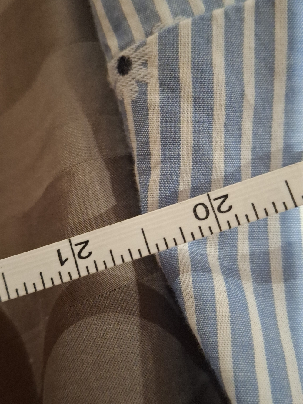 LOFT Blue and White Striped Wrap Maxi Dress with Tie - Picture 11 of 15